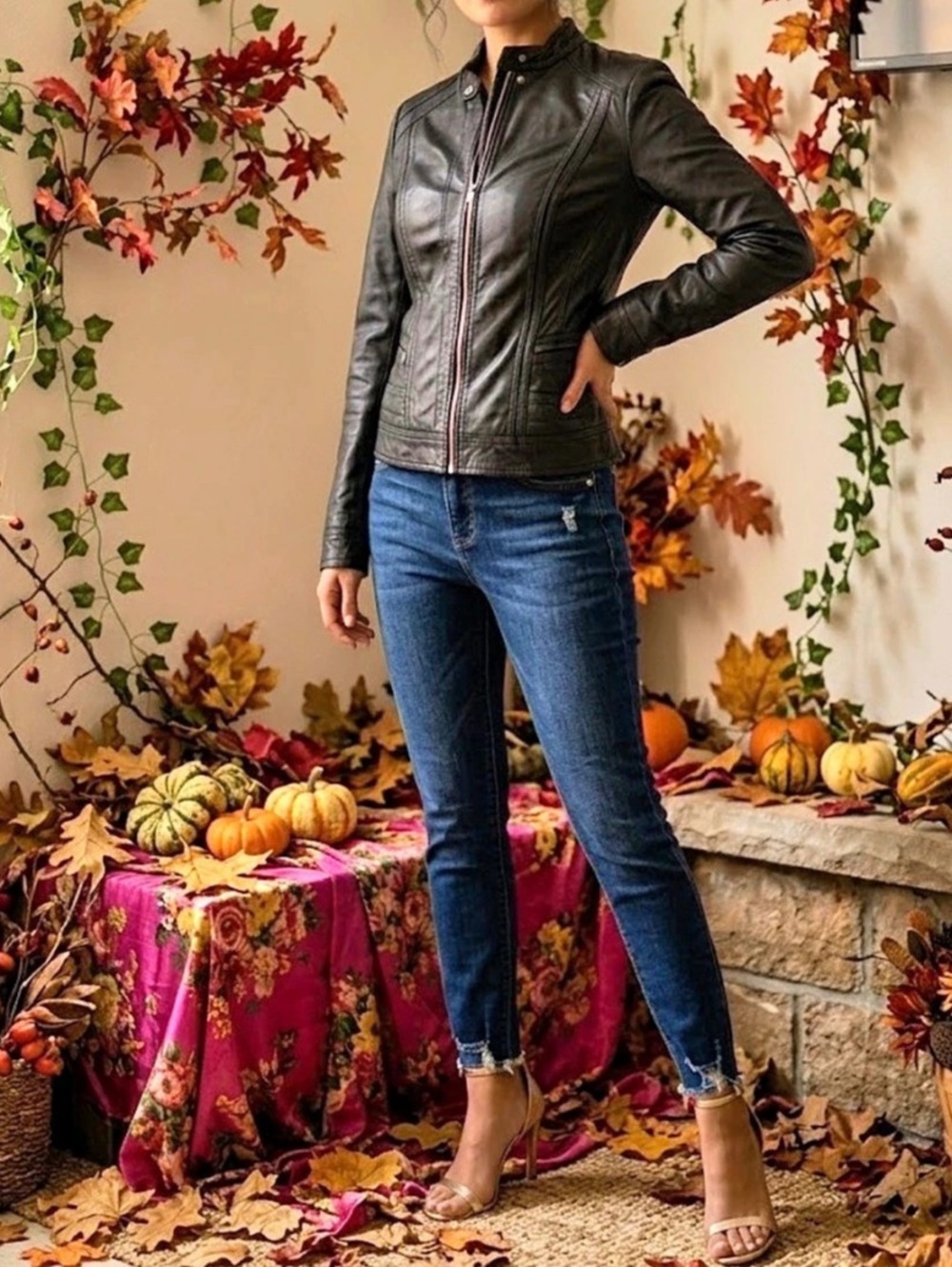 Black Rivet Women's Black Moto Jacket